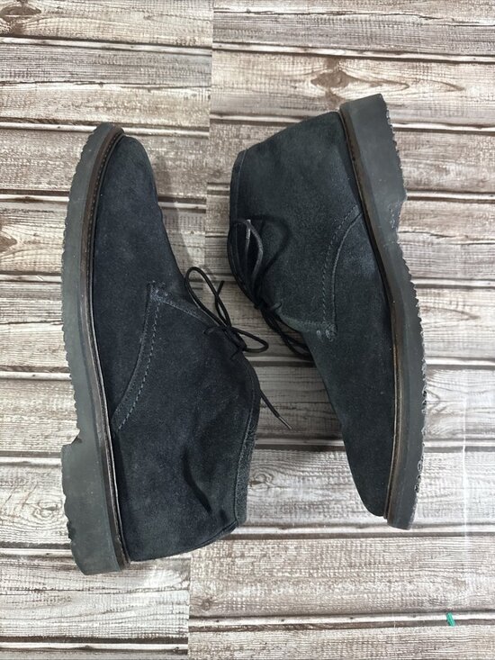 Ermenegildo Zegna Lace Up Suede Chucka Boots Shoes Size 8.5 Midnight blue $650 main image 5